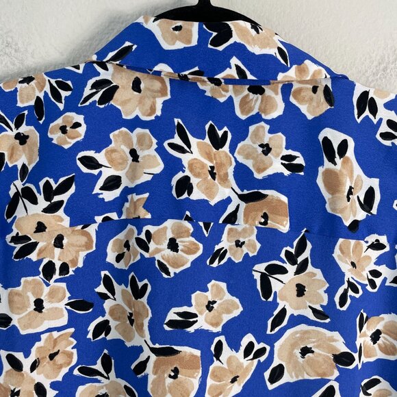 Ann Taylor Womens XL Floral Button Up Essential Shirt Long Sleeve Blouse Top - Picture 12 of 12